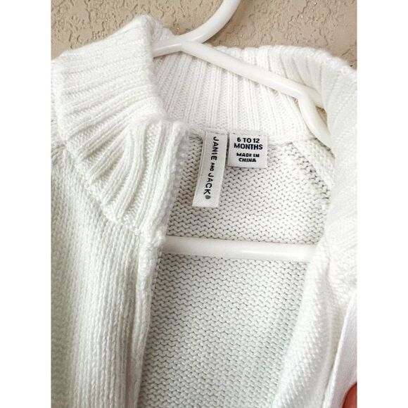 Janie & Jack Nautical Anchor Zip Front Sweater Jacket Size 6-12M - Picture 2 of 4